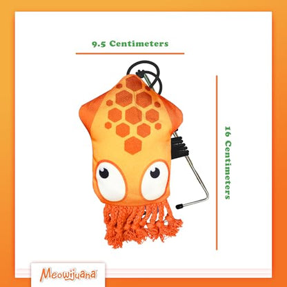 Meowijuana Jump 'n' Jamb Door Hanging Cat Toy | Deep Sea Squid | Refillable Interactive Catnip Toy | Promotes Play and Cat Health | Includes Potent Catnip Grown in North America - color: Deep Sea Squid
