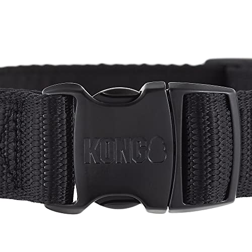 KONG Max HD Ultra Durable Neoprene Padded Dog Collar (Medium, Black)