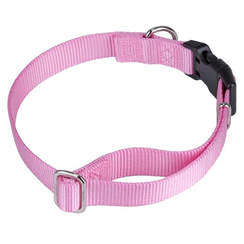 Heavy Duty Dog Collar for Small Dogs, Pink| Quick Release Nylon, Adjustable No-Pull Training & Everyday Walk(Small, Bonbon Pink) - color: Bonbon Pink, size: Small