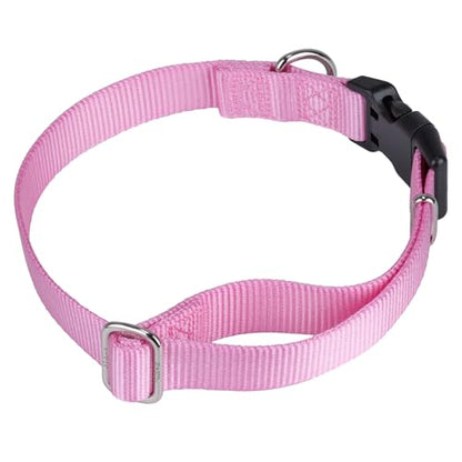 Heavy Duty Dog Collar for Medium Dogs, Pink| Quick Release Nylon, Adjustable No-Pull Training & Everyday Walk(Medium, Bonbon Pink) - color: Bonbon Pink, size: Medium