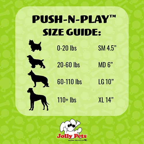 Jolly Pets Push-n-Play Ball Dog Toy, 14 Inches/Extra-Large, Purple,All Breed Sizes - color: Purple, size: 14 Inches/ Extra-Large