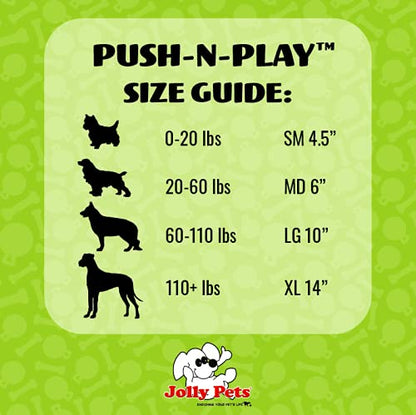 Jolly Pets Push-n-Play Ball Dog Toy, 14 Inches/Extra-Large, Purple,All Breed Sizes - color: Purple, size: 14 Inches/ Extra-Large