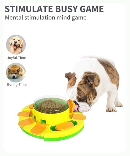 LiuMelinda Dog Puzzle Toy Mental Stimulation - Level 3 in 1 Dogs Food Feeder Puzzle, Dog Treat Puzzle Feeder (Level 2 in 1-Intermediate-Green Push) - color: Level 2 in 1-Intermediate-Green Push