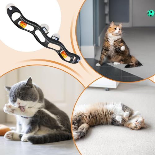 Window Mount Cat Toy - Suction Cup Ball Track, Interactive Roller Coaster Game | Mental Stimulation Activity Center for Indoor