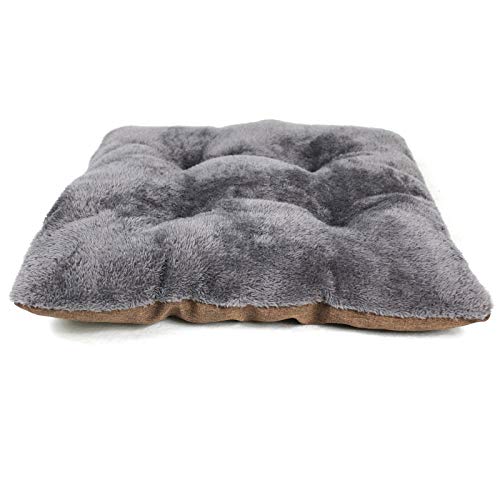 Winsterch Cat Bed Cave for Indoor Cats, Small Pet Tent Cave for Cats, Kittens, and Small Dogs, Warming Cat House with Removable Washable Cushion (18.5'‘ x 18.5’' x 15.8'', Brown) - color: W-Brown