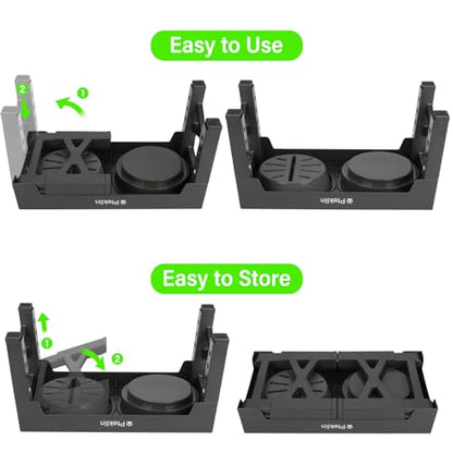 Elevated Dog Bowls, 5 Height Adjustable Raised Bowl with Anti Spill Non-Skid No Shaking Water Bowl and Slow Feeder Dog Bowls Stand for Small Medium Large Dogs