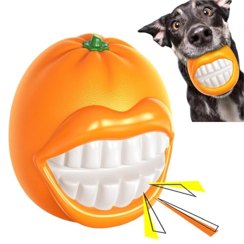 LiuMelinda Dog Chew Toys for Aggressive-Chewers - Indestructible Dog Toy for Aggressive Chewer，Tough Chew Toys for Dogs （Rubber Orange） - color: 08-Orange