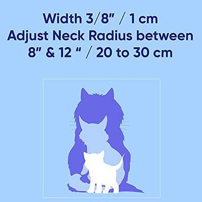 Pawtitas Reflective Red Cat Collar with Safety Buckle and Removable Bell for Kitten and Cats - color: Reflective Red