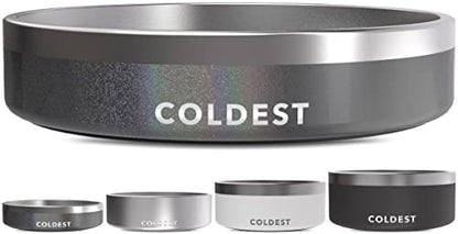 Coldest Dog Bowl - Anti Rust Metal, Non Slip, 3 Layers Insulated Stainless Steel Dog Bowls - Spill Proof & Heavy Duty - Water Bowl for Dogs, Cats & Pets, Dish Washer Safe (21 oz, Stardust Glitter) - color: Stardust Glitter, size: 21 oz