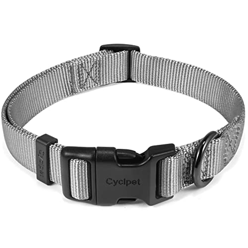 Premium Classic Nylon Webbing Adjustable Dog Collars,Soft and Smooth Traditional 3/4 Inch Wide Dog Collars with Quick Release Buckle for Medium Dogs Daily Helper. (Medium, Ultimate Grey) - color: Ultimate Grey, size: Medium 13-17 Inches