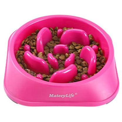 MateeyLife Slow Feeder Dog Bowls, Anti-Choking Puzzle Dog Food Bowls, Anti-Slip Interactive Feeding Slow Down Eating, Bloat Stop Maze Dishes for Medium Large Breeds Purple - color: J-Purple, size: Medium