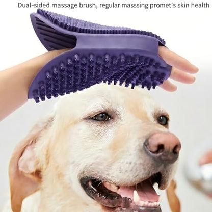 Dog Bath Brush, Dog Shampoo Brush for Shower, Pet Washing Gloves, Pet Grooming Bath Supplies, Soft Silicone