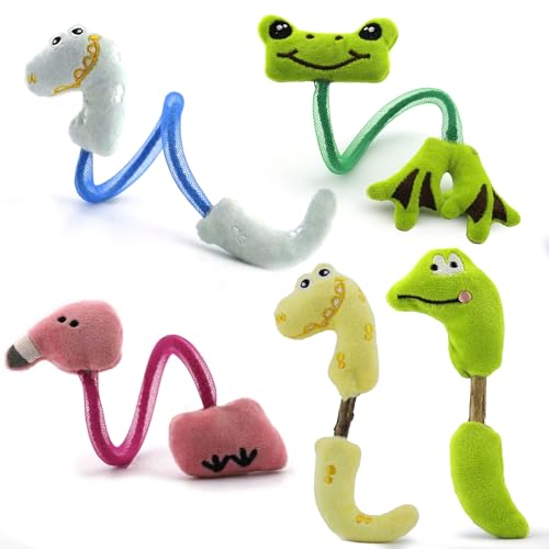 Interactive Cat Toys Set, Silvervine Chew Sticks and Catnip Spring Ropes, Indoor Cat Toys for Exercise and Dental Care, for All Cat Breeds (5 Packs) - color: 5 Packs