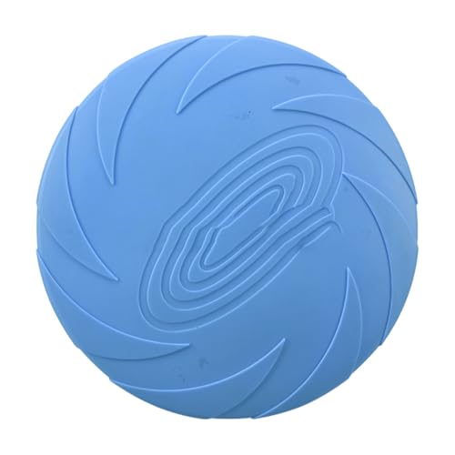 Dog Flying Discs Non Slip Dog Toy Soft Rubber Training Exercise Active Pet Training Disc Outdoor Dog Training Disc - color: blue, size: Small