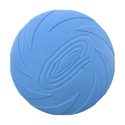 Dog Flying Discs Non Slip Dog Toy Soft Rubber Training Exercise Active Pet Training Disc Outdoor Dog Training Disc - color: blue, size: Large