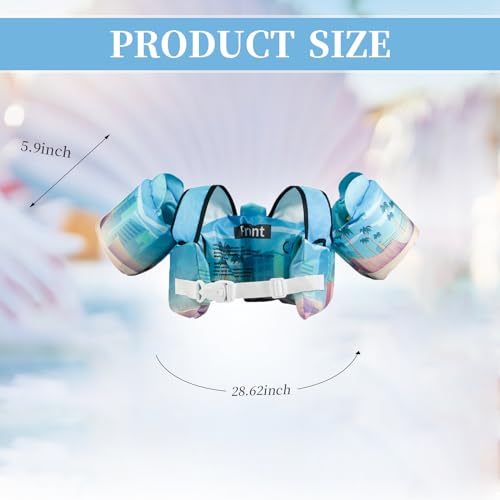 Toddler Swim Vest Floaties for 22-66 lbs / 2-6 Y Kids Swim Jacket with Adjustable Safety Buckle Arm Wings Swim Training for Boys and Girls Beach Boating Pool Floats - color: Dinosaur