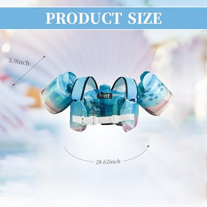 Toddler Swim Vest Floaties for 22-66 lbs / 2-6 Y Kids Swim Jacket with Adjustable Safety Buckle Arm Wings Swim Training for Boys and Girls Beach Boating Pool Floats - color: Dinosaur