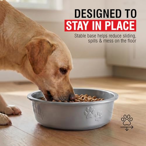 Loving Pets Dolce Luminoso Dog Bowl, Medium, Silver - color: Silver, size: Medium