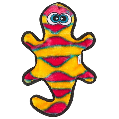 Outward Hound Durablez Medium Gecko Stuffing-Free Squeaky Plush Dog Toy for Puppies & Dogs - Interactive, Soft Yet Tough, No Mess, Jumbo Squeaker, Long-Lasting Play, 13.75 inch, Orange - color: Orange Gecko, size: Medium (Pack of 1)