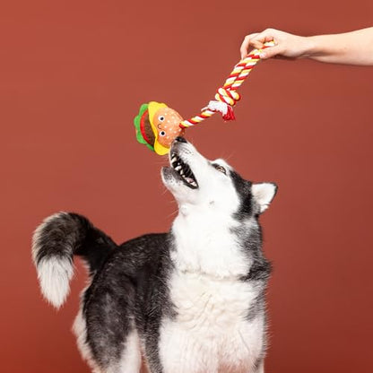 Fringe Studio Plush Dog Toy with Rope, You’RE The BUN That I Want, Pet Shop Collection (314527) - color: You’Re The Bun That I Want