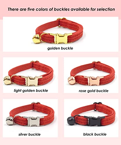 Personalized Cat Collar with Engraved Name and Phone Number - Customizable Kitten Collars for Boys and Girls (Stripe Velvet) - color: Stripe Velvet