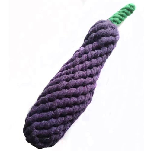 Dog Toys Puppy Teething Chew Toys,Cat Chew Toys Rope Toys,Safe Braided Rabbit Toys Healthy Gift - color: Purple eggplant
