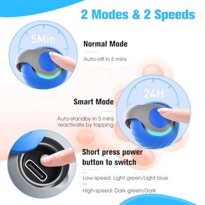 2026 New Upgrade Speedy Tail Cat Toy, Smart Interactive Pet Toys Comes with 4 Tails, Reinforced Version of The Cat Toys Balls, Two Speed Adjustment (Blue) - color: Bule