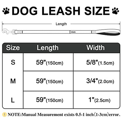 Tunkoo Dog Leash Plaid with Soft Comfy Cotton Handle，Girl Pet for Small Medium Large Dogs Cats Daily Walking（Pink Grid，S） - color: Pink Plaid Leash, size: Small