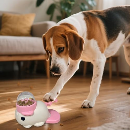 Dog Treat Dispenser | Dog Treat Toys Food Dispenser,Pet Supplies Food Puzzle Interactive Games,Slow Feeder for Puppy Cat Boredom Chewing Training,Keep Them Busy - color: Pink