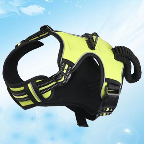 Reflective Dog Harness Vest No-Pull Comfortable Padded Outdoor Walk Vest for Medium to Large Dogs Green XL