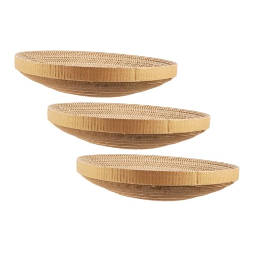 3pcs Cat Scratcher Replacement Pads, Corrugated Cardboard Sturdy Scratchers for Indoor Cats and Kittens, Wear-Resistant Funny Kitten Scratch Pads for Room Use