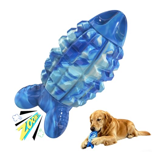 YINEYA Dog Toys for Aggressive Chewers, Durable Dog Chew Toys for Medium & Large Breeds, Indestructible Dog Toy to Keep Them Busy, Squeaker Tough Puppy Chew Toys for Teething, Reduce Boredom - Blue - color: Blue