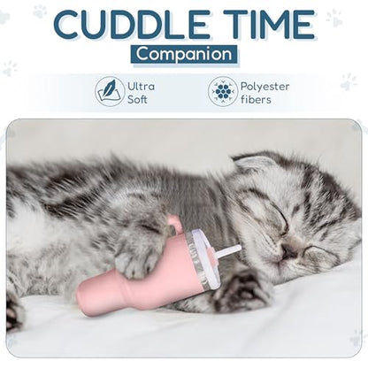 PUPROAR Kitty Cup Catnip Toy - Cute Cat Birthday Toy with Catnip & Crinkle, Funny Girly Kitten Gift (Pink Peach Dust) - color: Pink PeachDust
