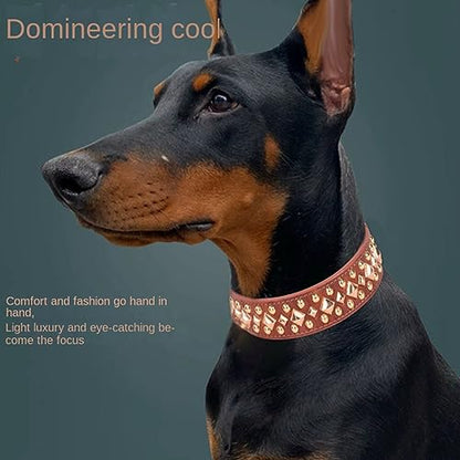 Spiked Dog Collar Soft Pu Leather Mushrooms Rivet Spike Studded Puppy Adjustable Pet Collars for Small Breeds (S, Brown3) - color: Brown3, size: Small