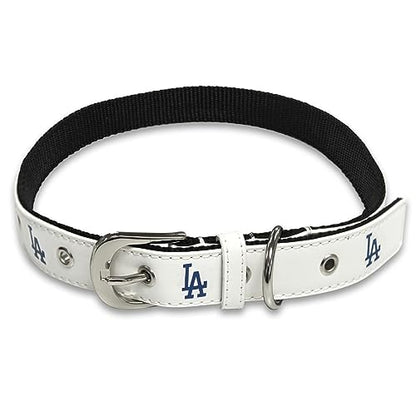 MLB Dog Collar Los Angeles Dodgers New Signature PRO PVC-Leather Premium Pet Collars Extra Tough & Durable! Super Stylish! Size: Medium Adjustable 16-20" Length x 1" Width - color: Los Angeles Dodgers, size: Medium