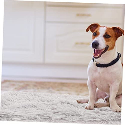 KESYOO Plush Pet Mat Comfortable Crate Cushion for Dogs Cats Soft Durable Sleeping Mat for Indoor Outdoor Use Washable Cozy Floor Blanket Light Gray s