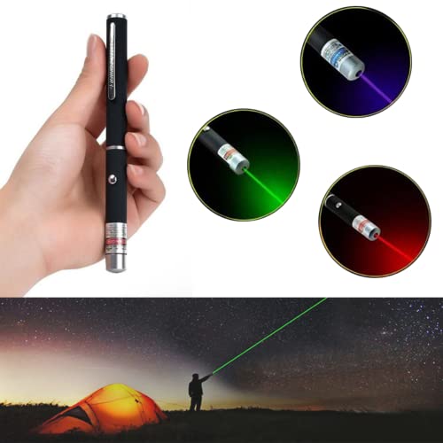 3 Pcs Laser Pointer for Cats Dogs Cats Laser Pointer Pet Interactive Toys Laser Presentation Remotes Red Green Purple Light (3 PCS Pack Color Mixed, Without Battery)