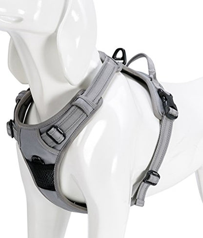 SGODA Dog Vest Harness, Grey, Medium - color: Grey, size: Medium Chest 22-27"