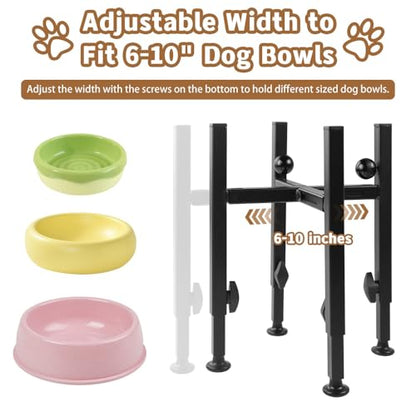 Elevated Dog Bowls, Adjustable 4 Heights Dog Bowl Stand Holders, Width 6-10” Raised Water Feeder for Puppy, Medium,Large(4 Feet, Stand Only) - color: 4feet