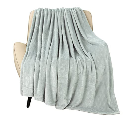 TOONOW Fleece Blanket Super Soft Cozy Throw Blanket 50" x 60", Lightweight Fuzzy Comfy Textured Flannel Blanket Warm Plush Throw Blankets for Couch, Sofa, Bed, Mirage Gray - color: Mirage Gray, size: Throw-50" x 60"