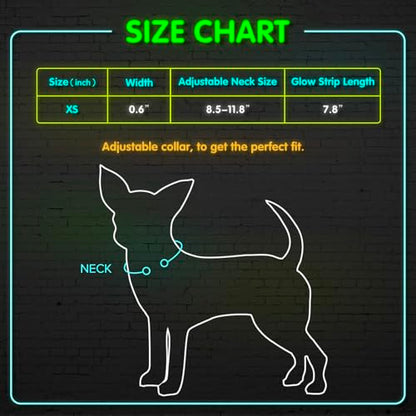 BSEEN Light Up Dog Collar, Reflective LED Dog Collar Rechargeable Glowing Puppy Collars for Small Dogs & Cats, Safety Dog Lights for Night Walking (Red) - color: Red