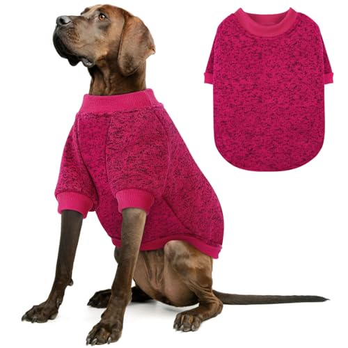 Queenmore XXXL Dog Sweater,Dog Sweaters for Extra Large Dogs,Large Fleece Sweaters,Sweatshirts for Dogs Girl Boy,Warm Soft Pet Winter Pullover for Male Female Big Breed,Red - color: Heather Red, size: XXX-Large