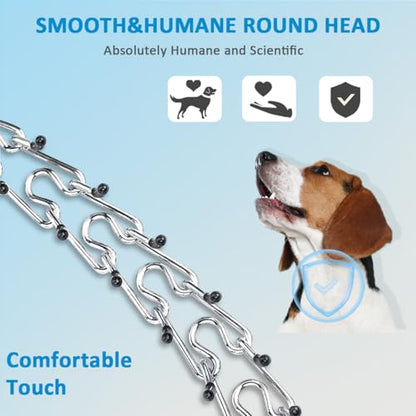 Prong Collar for Dogs, Dog Training Collar, Adjustable Size Dog Pinch No Pull Collar with Quick Release Buckle for Small Medium Large Dogs(with Extra Links) S(14-18" Neck, 2.25mm) - size: S(14-18" Neck, 2.25mm)