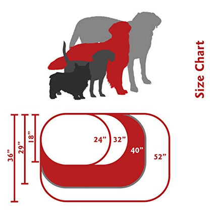 Majestic Pet 40 Inch Bagel Calming Dog Bed Washable – Cozy Soft Round Dog Bed with Spine Support for Dogs to Rest their Head - fluffy donut dog bed 40x29x9 (Inch) - Round Pet Bed Large – Burgundy - color: Burgundy