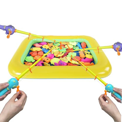 3 Pcs Magnetic Fishing Pole for Kids - Baby and Toddler Bath Toy for Bath, Pool (No Fishes Included)