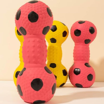 Dog Toys for Aggressive Chewers, Indestructible Latex Squeaky Dog Chew Toys to Keep Them Busy for Medium and Large Dogs, Multifunctional Teeth Cleaning and Gum Massage (Yellow) - color: Yellow
