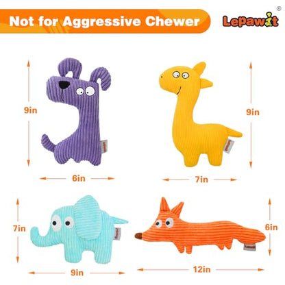 Squeaky Dog Toys for Small Dogs, Cute Plush Small Dog Toys for Indoor Play, Interactive Dog Toys with Non-Shedding Material for Small and Medium Dogs - 4pack - style: A-4pack