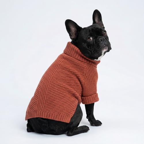 Fitwarm Thermal Knitted Dog Sweater Doggy Winter Coat Pet Clothes Doggie Turtleneck Jacket Puppy Outfits Cat Sweatsuit Red XS - color: Red, size: X-Small