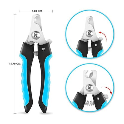 NVNAN 5-in-1 Pet Grooming Kit: Deshedding Rake, Nail Clipper, Grooming Gloves & Massage Brush for Dogs and Cats (Nail Clipper Set) - color: Nail Clipper Set