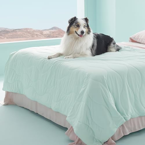 Bedsure Premium Cooling Dog Blankets for Bed - Q-MAX>0.5, Breathable Summer Washable Cold Pet Mat, Soft Durable Self Cooling Dog Mat for Hot Weather, Turquoise Green, 60x80 - color: Turquoise Green, size: Twin(60x80")